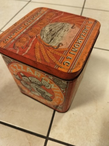 Antica scatola latta - antica,