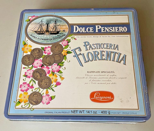 Scatola vuota vintage latta - in,
