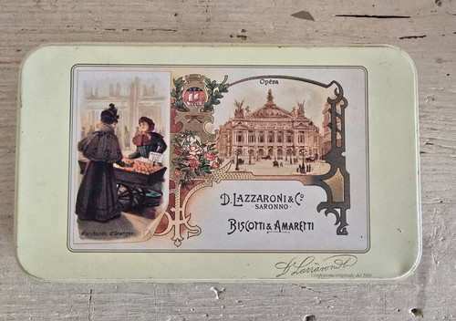Vintage scatola latta d - scatola,