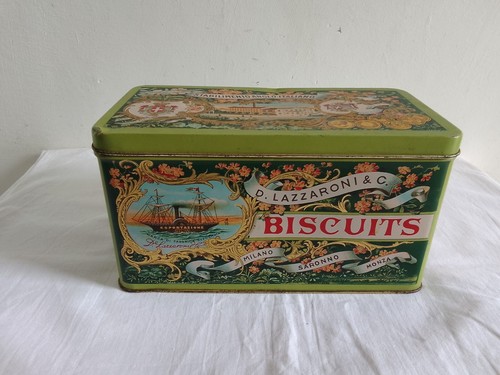 Scatola latta biscuits - scatola, in